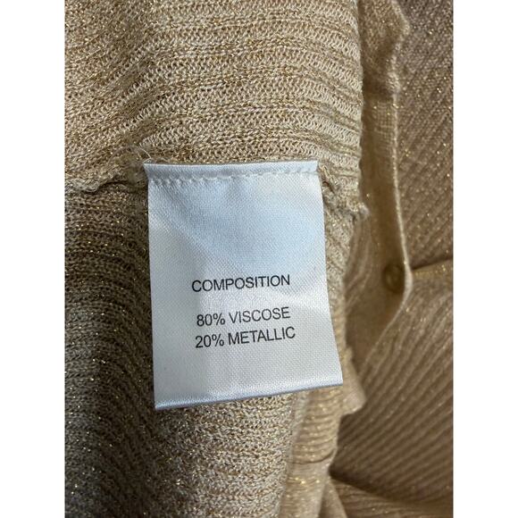 Muche & Muchette Gold Metallic Button Front Maxi Dress Beach Vacation XS/S - Picture 11 of 11